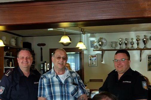 Wehrführer Jörg Laub, Engelhard Eberle, Daniel Kreis